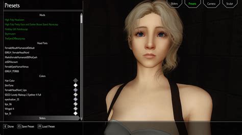 Blooms Face Presets Sophia At Skyrim Special Edition Nexus Mods And
