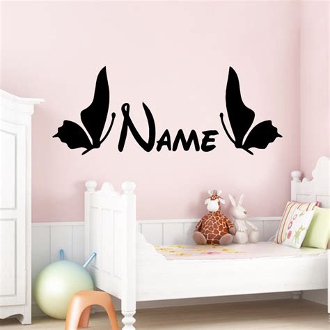 Cartoon Custom Name Wall Mural Removable Wall Decal For Living Room