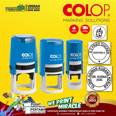 rubber stamp bulat colop cop custom design self ink stationery and office equipment r12