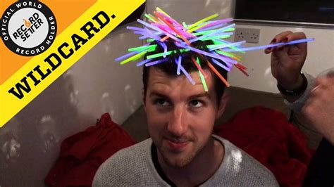 Man Stuffs 45 Glow Sticks In Hair Youtube