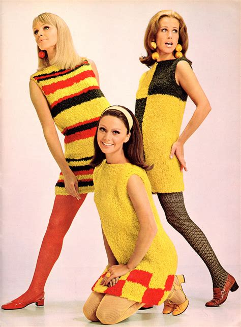 beautiful knitted dress fashion of the 1960s ~ vintage everyday