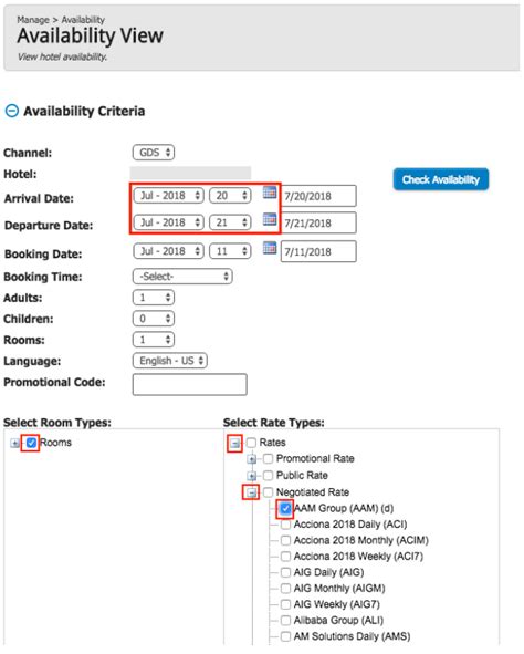 Gds By Siteminder How To Check Rate Availability In Gds