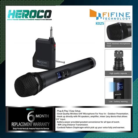 Fifine K025 Wireless Microphone Handheld Dynamic Microphone Wireless