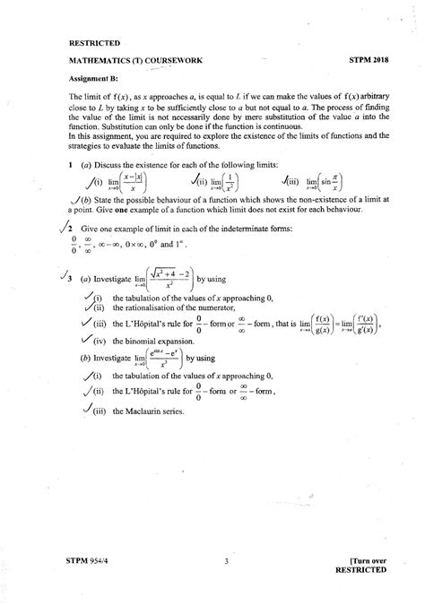 Mathematical statistics through applications • subject matter: STPM 2018 Term 2 Mathematics (T) Coursework Sample ...