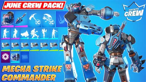 New Mecha Strike Commanderjune 2022 Crew Pack Showcase Fortnite