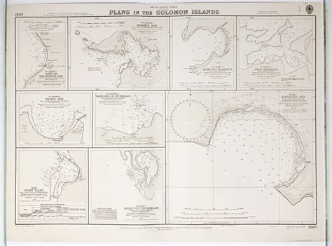 Nautical Chart Solomon Islands Plans San Cristobal Rennel South Pacific