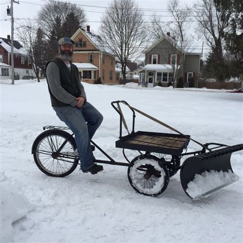 Cortland Man Builds Uses Bicycle That Plows