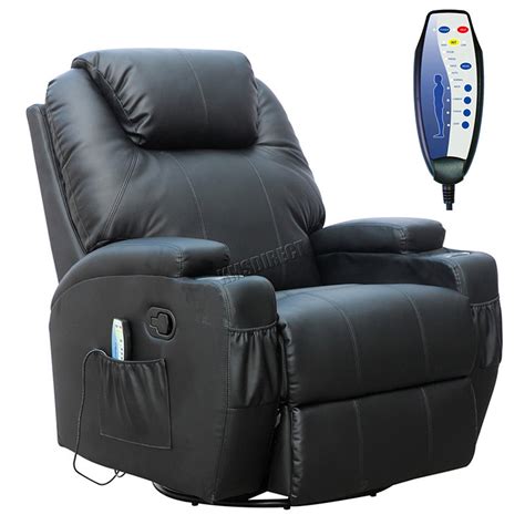 Instead of a complicated lcd screen, the remote for the comhoma is illustrated with a simple outline of a person, marked with the locations of the 4 pairs of massaging nodes. FoxHunter Bonded Leather Massage Recliner Chair Cinema ...