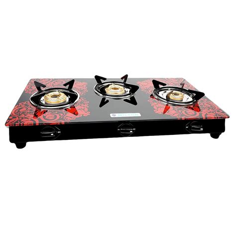 Buy Milton Premium Burner Red Glass Top Gas Stove Manual Ignition