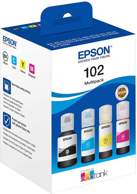 Epson 102 Ecotank 4 Colour Multipack Just Ink And Paper