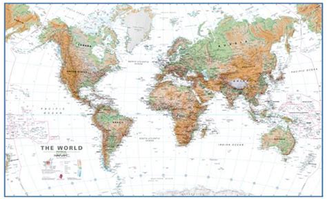 Maps International Select World Map Poster Map Murals Map Wall