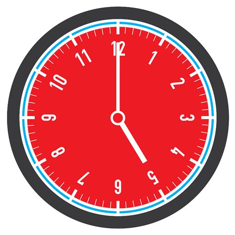 Red clock clipart. Free download transparent .PNG | Creazilla