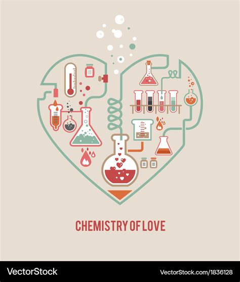 Chemistry Of Love Royalty Free Vector Image Vectorstock