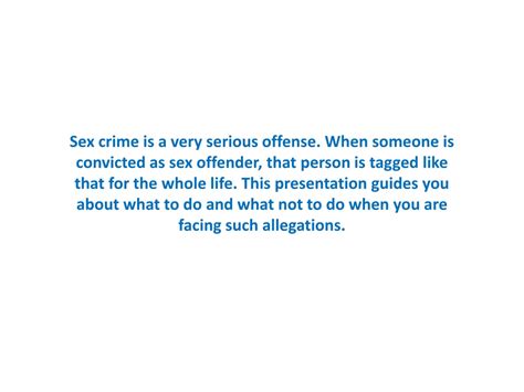 Ppt Dealing With Sex Crime Charge Powerpoint Presentation Free Download Id1239702