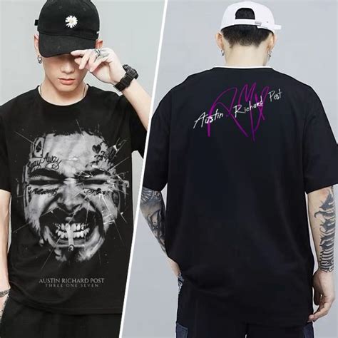 Post Malone Rapper Hip Hop Tshirt Fashion Clothes Dark Aesthetic