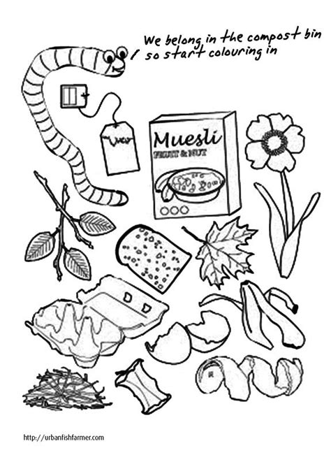 Compost Colouring Picture Fun Worksheets For Kids Worksheets For