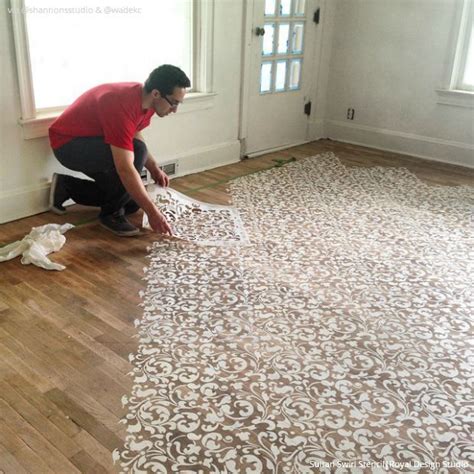 Amazing Stencil Projects For Insta Inspiration Stenciled Floor Floor