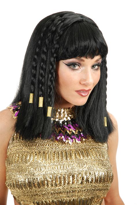 Egyptian Queen Goddess Cleopatra Halloween Costume Wig Accessory Adult