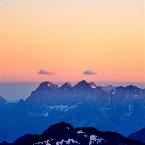 Mountains Fog Sunset Sky Ipad Air Wallpapers Free Download