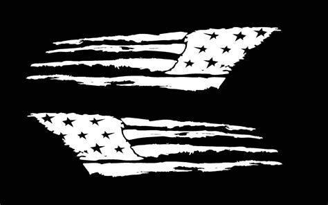 Distressed Tattered Usa America Flag Decal Set Of 2 Medium Custom Vinyl