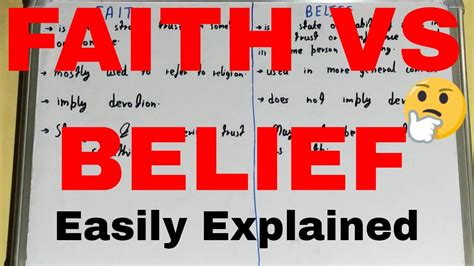 Faith Vs Beliefdifference Between Faith And Belieffaith And Belief