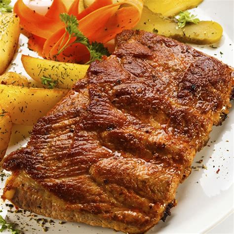 Spread a layer of barbecue sauce on both sides of the rack. Oven Baked Ribs Recipe