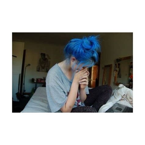 Beautiful Blue Messy Bun I Will Dye My Hair Blue Again Someday 3