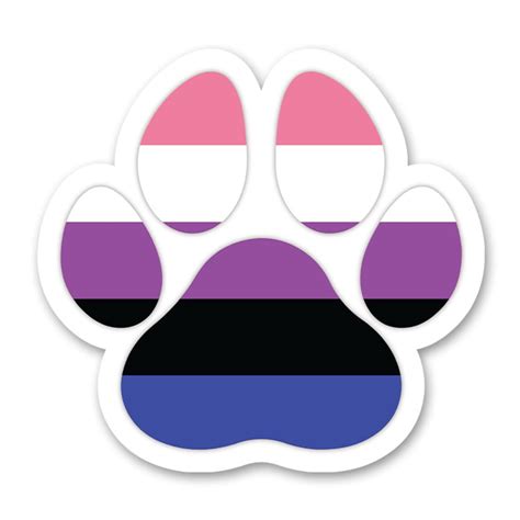 Lgbtq Paw Print Stickers Etsy