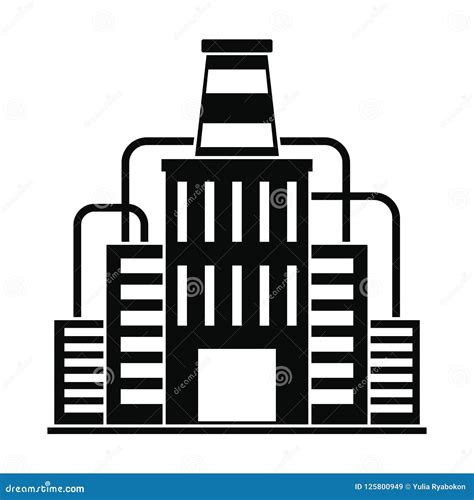 Factory Building Black Simple Icon Stock Illustration Illustration Of