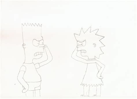 Bart And Lisa Simpson Fighting By Samueljcollins1990 On Deviantart