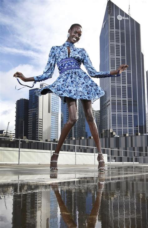 supermodel ajak deng returns as face of melbourne fashion festival a decade after her debut