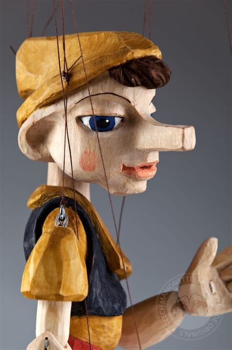 Foto Pinocchio Hand Carved Marionette Puppet L Size Marionette