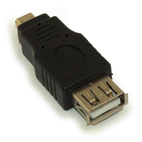 My Cable Mart USB A Female Micro B 5 Pin Male Adapter Data Charge