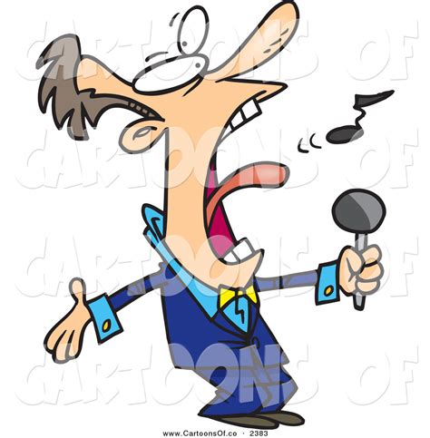 Vector Cartoon Illustration Of A Crazy White Man In A Blue