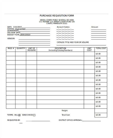 Free 32 Requisition Forms In Ms Word