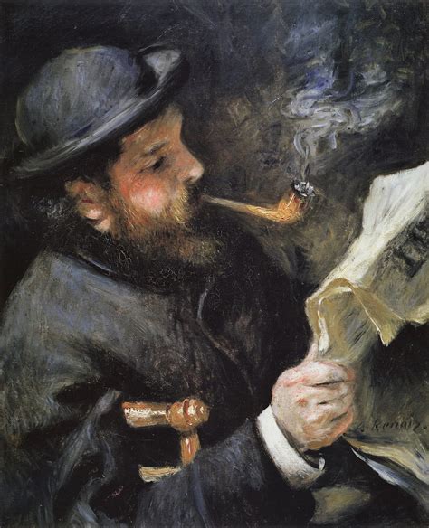 Portrait Of Claude Monet Reading Pierre Auguste Renoir Paper Hearts