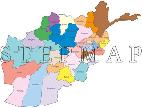 Stepmap Landkarte Politische Karte Afghanistan