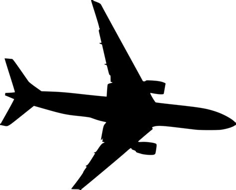 Airplane | Free Stock Photo | Illustration of a plane silhouette | # 11292