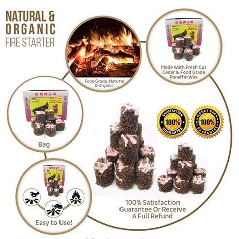 Fire Starter Cubes 40pcs Natural And Eco Friendly Perfect For Bbq