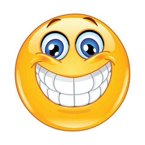 Big Smile Emoji Emoticon Crewneck Sweatshirt Teepublic