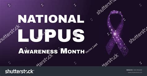 National Lupus Awareness Month Banner Template Stock Vector Royalty