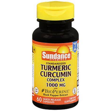 Sundance Vitamins Standardized Turmeric Curcumin Complex 1000 Mg Quick
