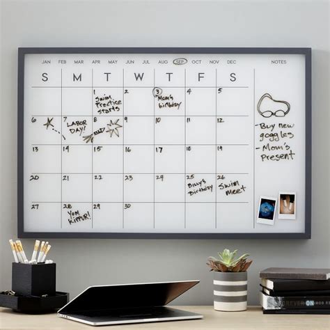 Wood Framed Calendar In 2021 Framed Calendar Dry Erase Calendar