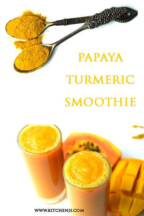 10 Day Smoothie Detox Turmeric Smoothie Easy Drink Recipes Papaya