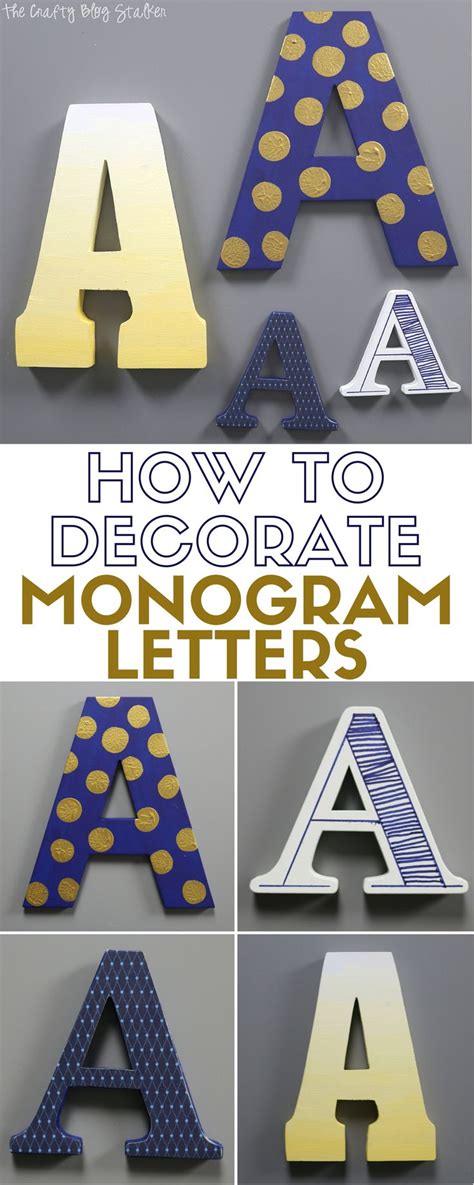 How To Decorate Monogram Letters With Polka Dots And Gold Foil On The