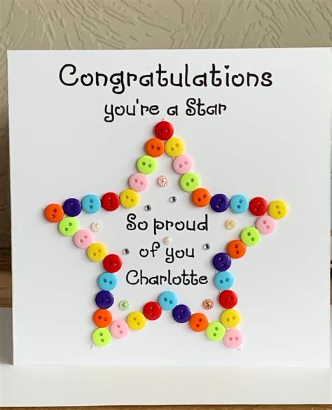 Congratulations Youre A Star Card Personalised Etsyde