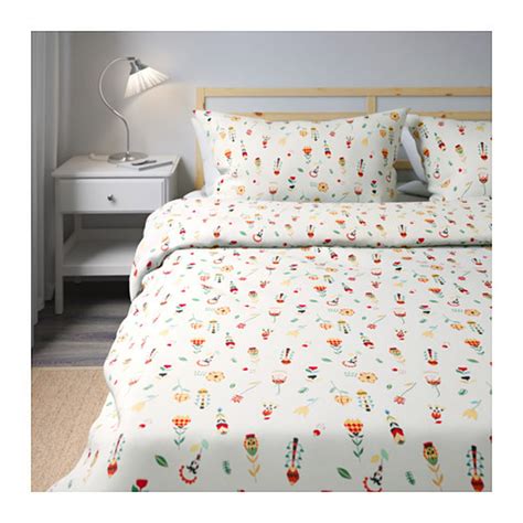5% rewards with club o · free shipping over $45 IKEA Rosenfibbla KING Duvet COVER Pillowcases Set ...