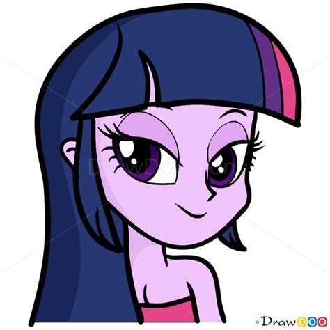 How To Draw Twilight Sparkle Face Equestria Girls