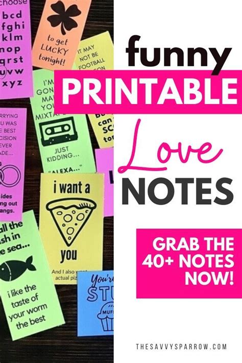 Funny And Flirty Printable Love Notes For Your Husband Show Him You