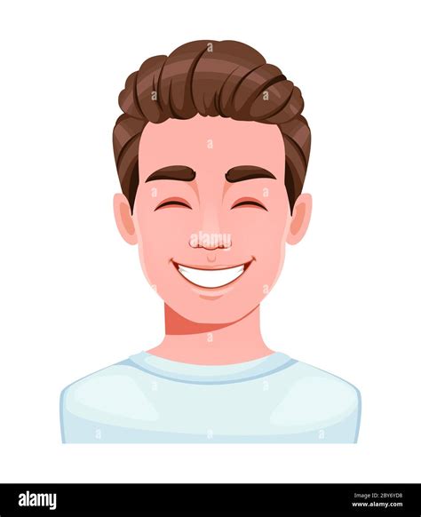 Face Expression Of Handsome Young Man Laughing Male Emotion Avatar